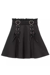 Heart Shape Decoration Bowknot Sweet Jirai Kei Skirt 2 Colors